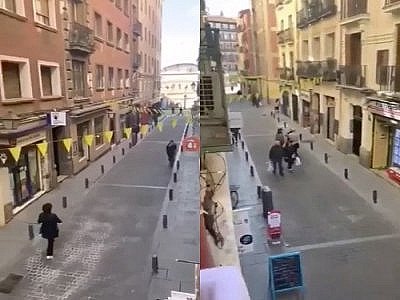 Émouvantes images de la quarantaine en Italie